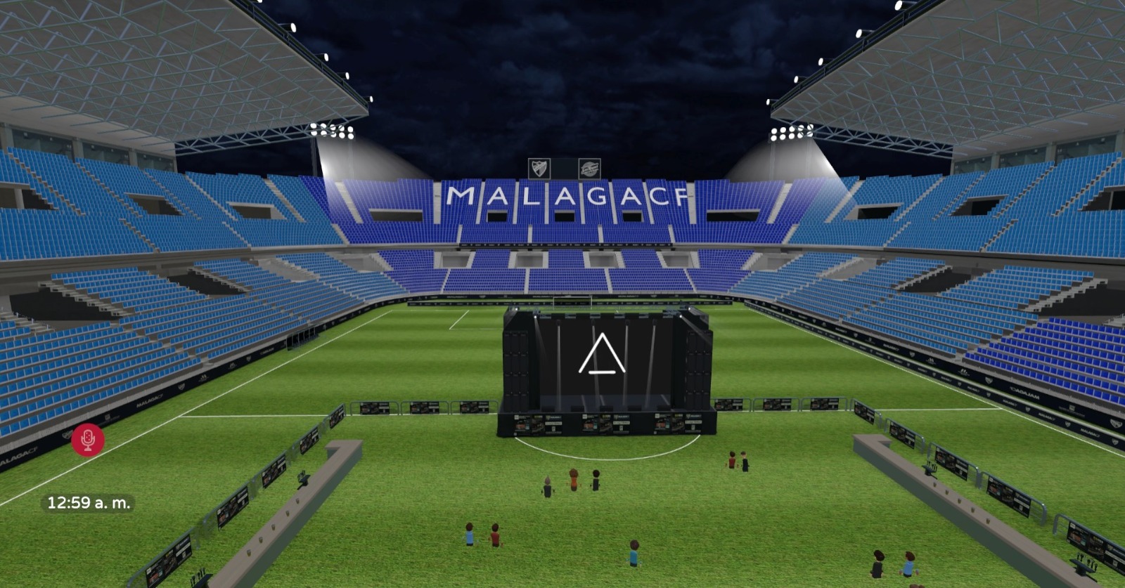 Réplica de el estadio de la roselada en realidad virtual