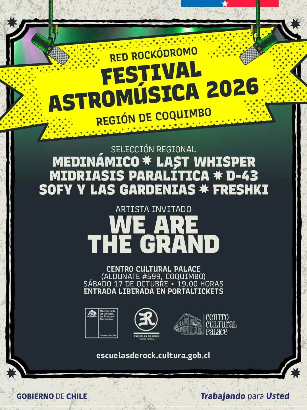 Cartel: Astromúsica, Rockódromo 2026