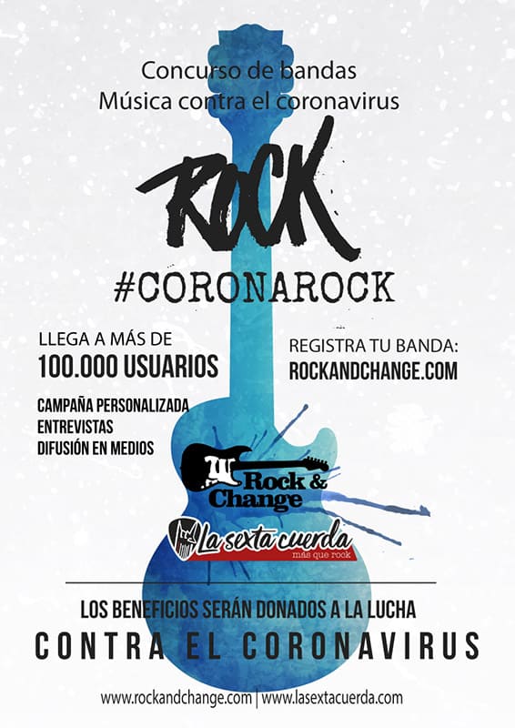 #CORONAROCK un concurso solidario de Rock&Change en colaboración con La Sexta Cuerda